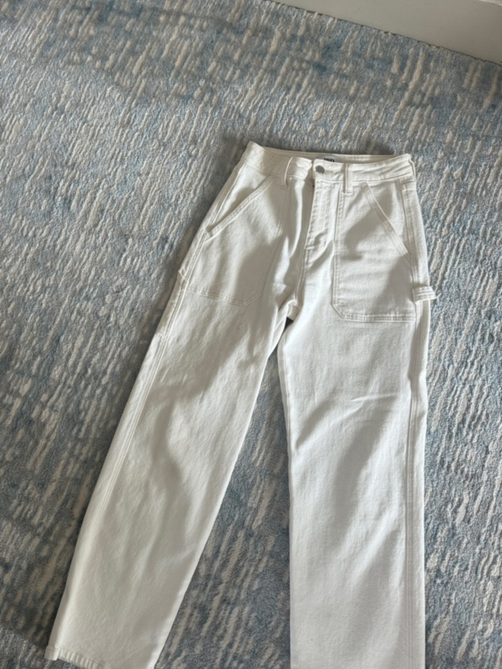 Just Black White Straight Leg Jeans